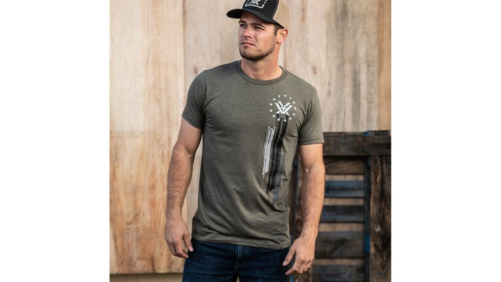 Vortex Double Down T-Shirt - Mens, Olive Heather, 2X, 120-30-OLH2X