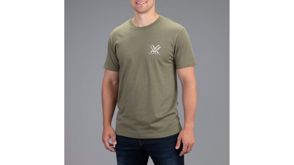Vortex Head-on Muley T-Shirt - Mens, Military Heather, Extra Large, 220-73-MIHXL