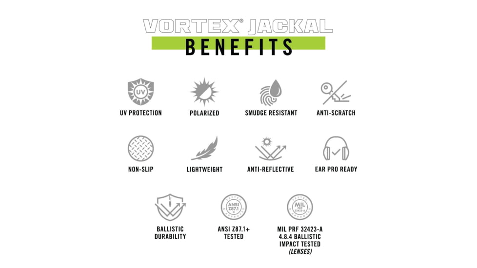 Vortex Jackal Sunglasses, Black/Amber, Gold Mirror, EJA-BKA-GL