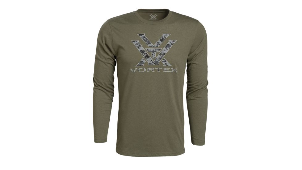 Vortex Men's Digi Camo VTX Logo LS, Military Heather, 2XL 219050-MIH-2XL