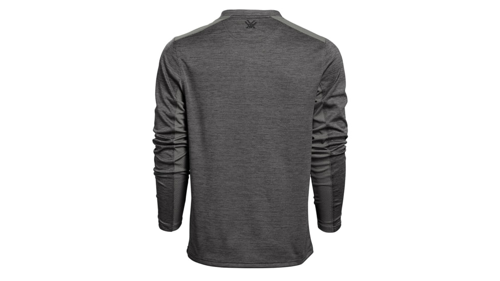 Vortex Northern Heights Henley Long Sleeve - Mens, Grey Heather, Large, 220-19-GHTL