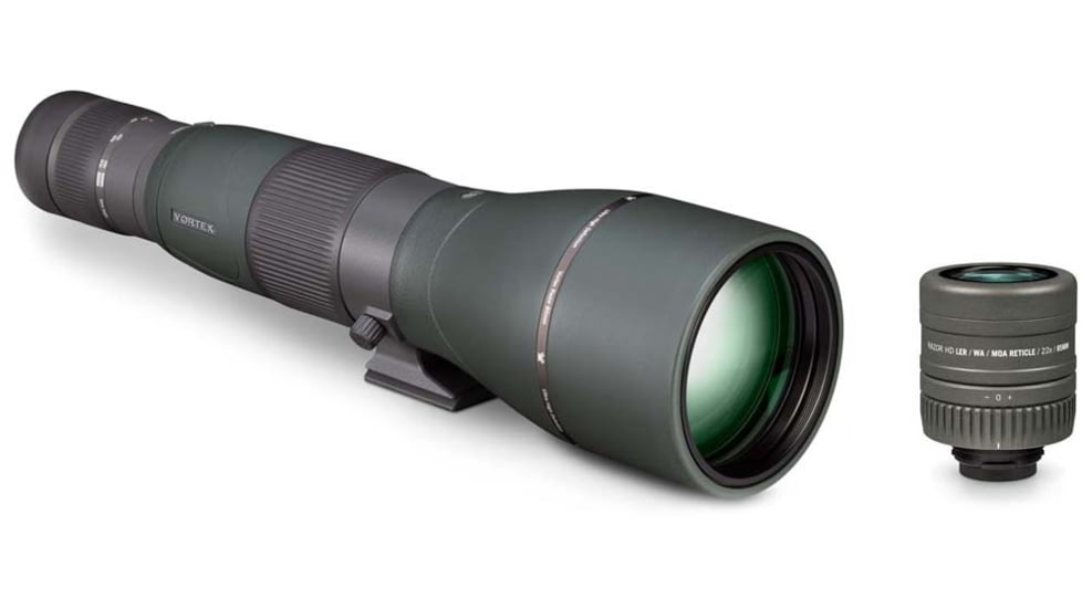 Vortex Razor HD 27-60x85 Spotting Scope, Straight, 85mm with 22x Reticle Spotting Scope Eyepiece