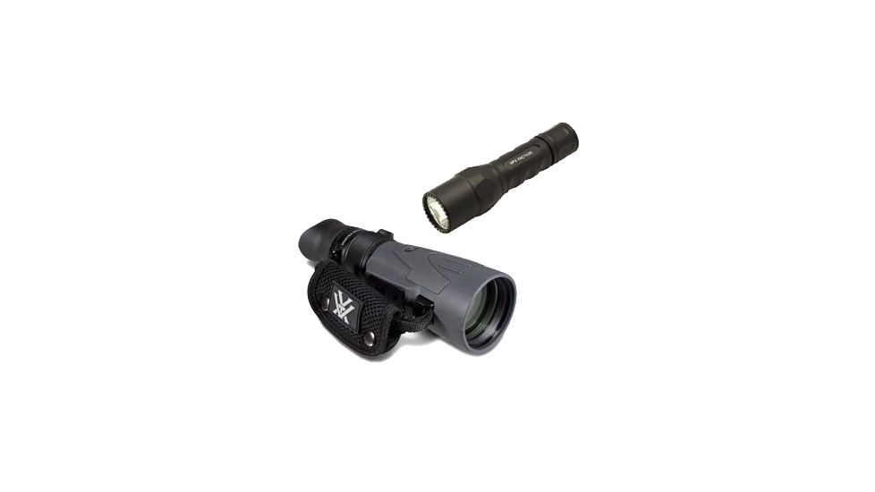 Vortex Recon 10x50 R/T Rangefinding Tactical Spotting Scope w/ Surefire 6PX Tactical LED Flashlight 