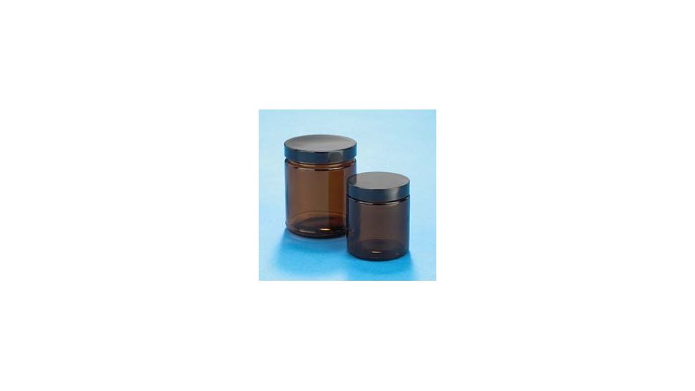VWR Amber Glass Jars, Wide Mouth VW5421689C26 Bulk Packs With Unattached Caps In Bags