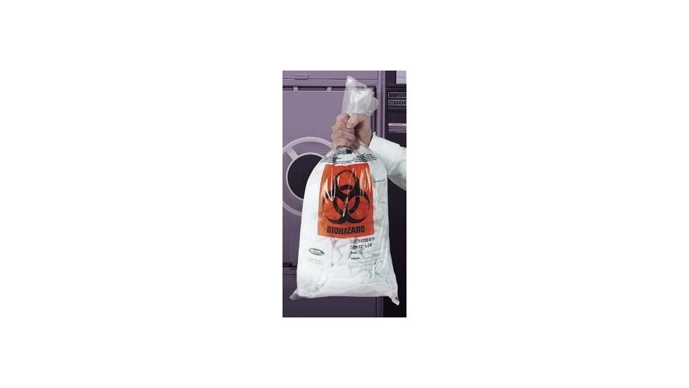 VWR Autoclavable Biohazard Bags, 1.5 mil 14220-014 Clear Bags, Printed