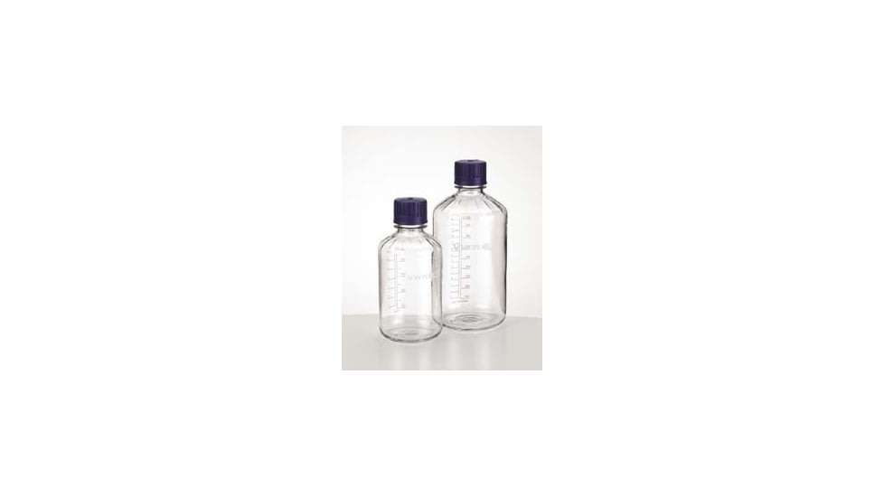 VWR Boston Round Lab/Media Bottles, Polycarbonate, Graduated RPC1000 Clear