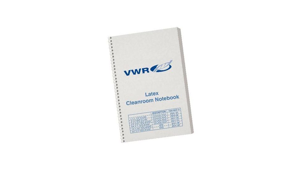VWR Cleanroom Spiral Notebooks, Latex 07NBG-5X8 Grid-Lined Notebooks, Each