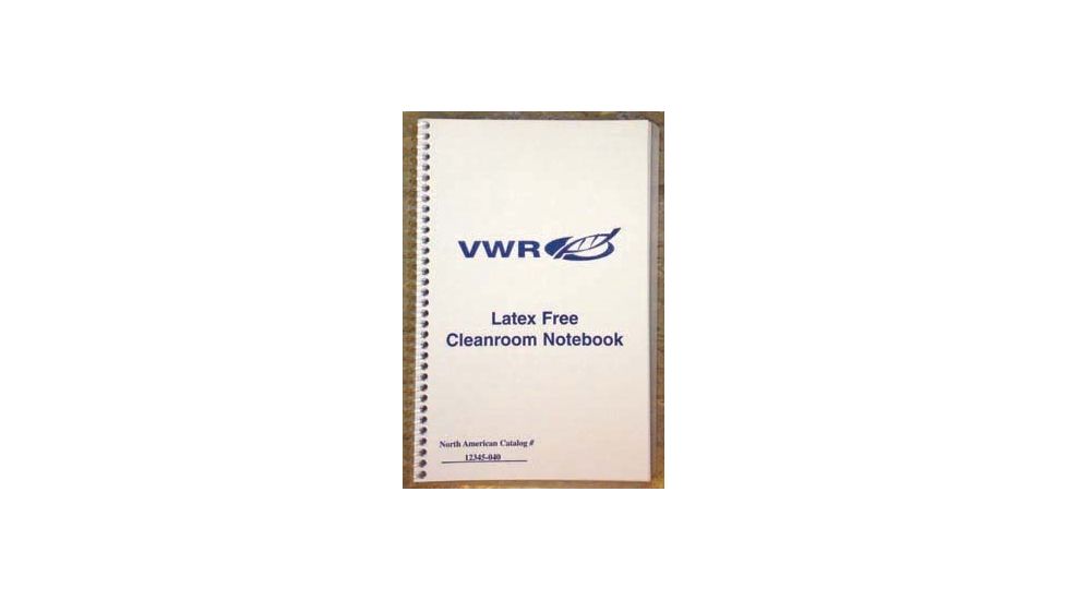 VWR Cleanroom Spiral Notebooks, Latex-Free 08NBPA4 College-Rule Notebooks