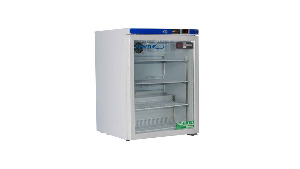 VWR Free Standing Undercounter Refrigerator, 1 cu. ft., Cycle, 1C to 10C, 2 Shelves, Solid Left Hinged Door 76210-102-EA