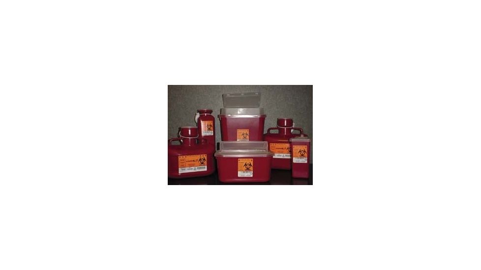 VWR Sharps Container Systems Extended Neck Sharps Containers Tall Tray Size With Needle Remover, Case of 20, 178V