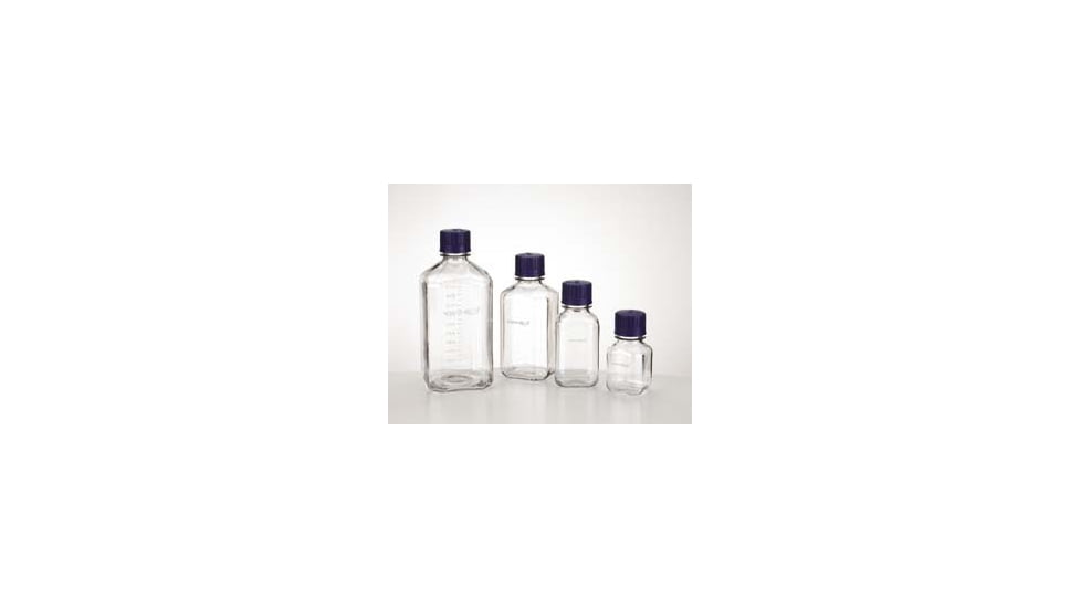 VWR Square Media Bottles, Polycarbonate, Graduated BPA1000 Amber