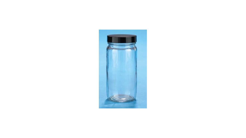VWR Straight-Sided Glass Jars, Wide Mouth VW5510448V81 Convenience Packs With Caps Attached
