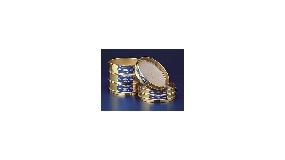 VWR Testing Sieves, 8 Brass Frame, Stainless Steel Wire Cloth 3inBS8F Full Height