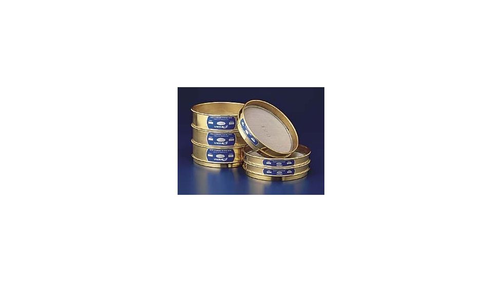 VWR Testing Sieves, 8 Brass Frame, Stainless Steel Wire Cloth 635BS8F Full Height