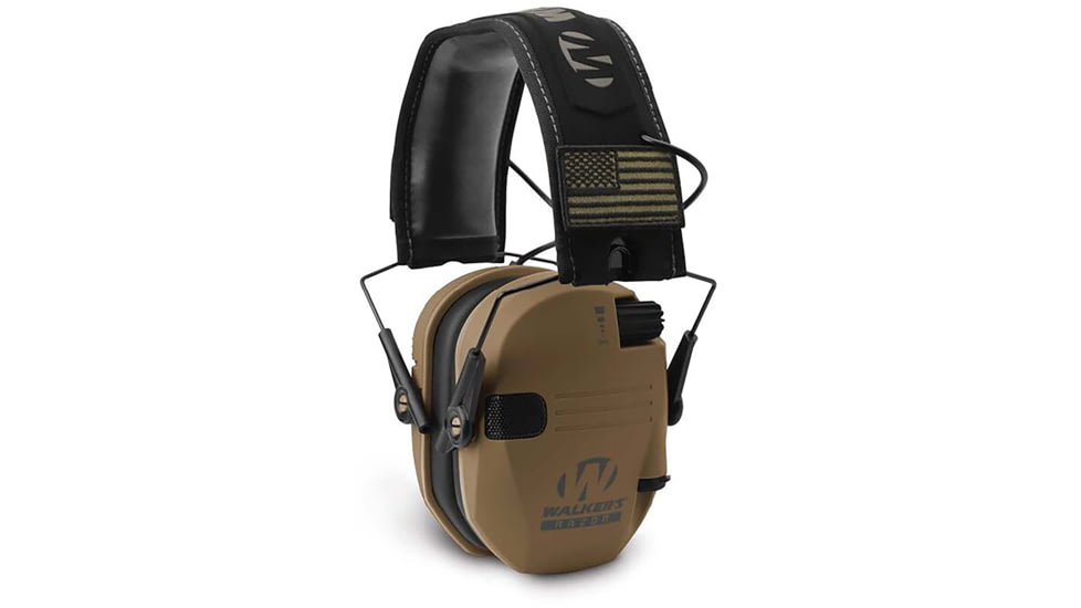 Walkers Razor Patriot Series Electronic Ear Muffs, 23 dB NRR, Black, GWP-RSEMPAT-BB