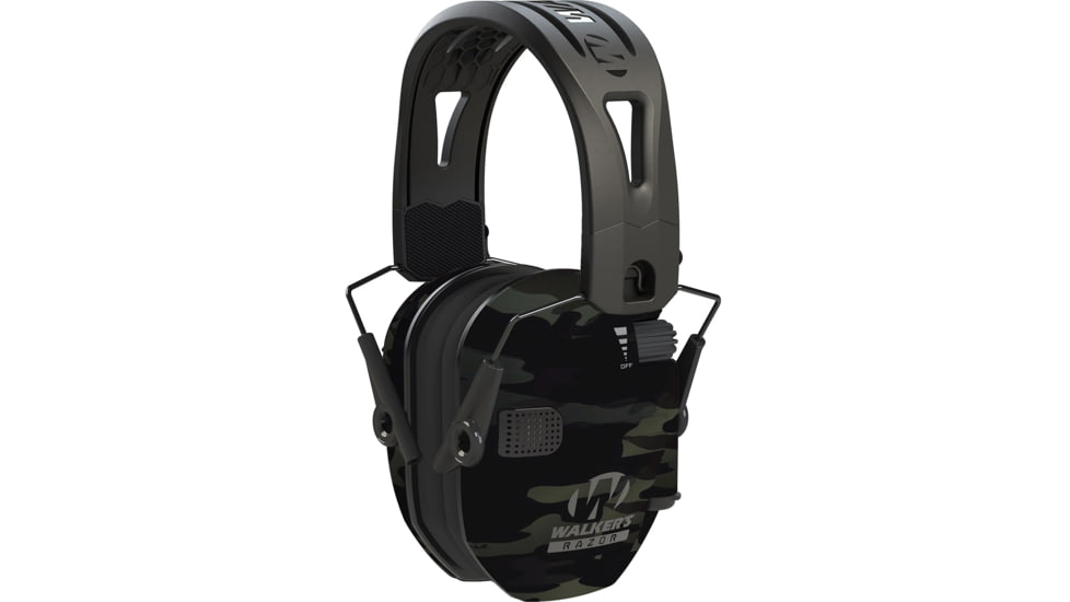 Walkers Razor Tacti-Grip Series Electronic Ear Muffs, 23 dB NRR, MultiCam Grey, GWP-RSEMRH-MCCG