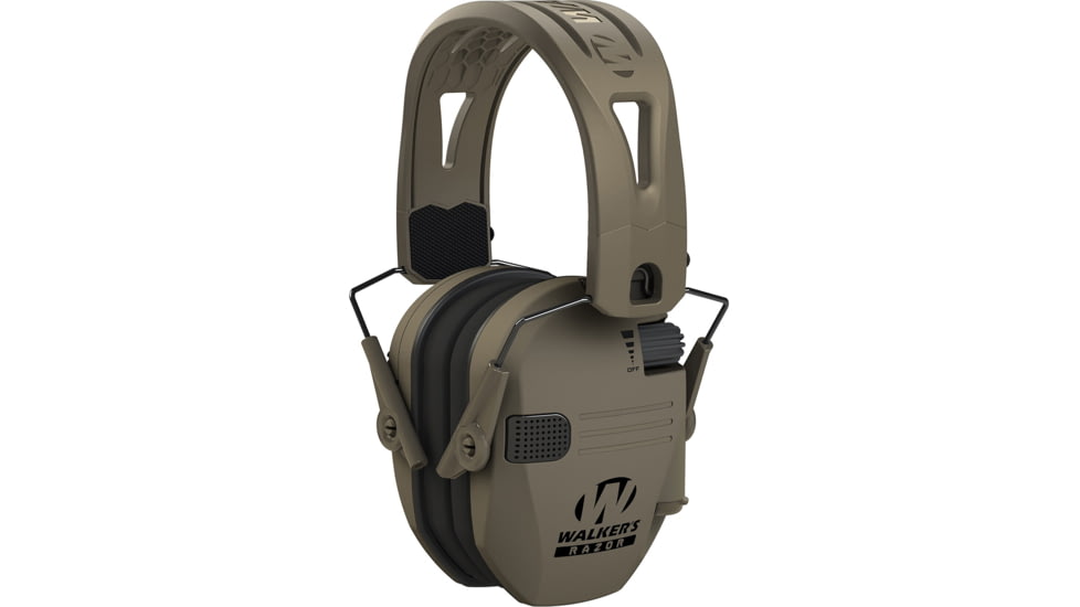 Walkers Razor Tacti-Grip Series Electronic Ear Muffs, 23 dB NRR, FDE, GWP-RSEMRH-MFDE