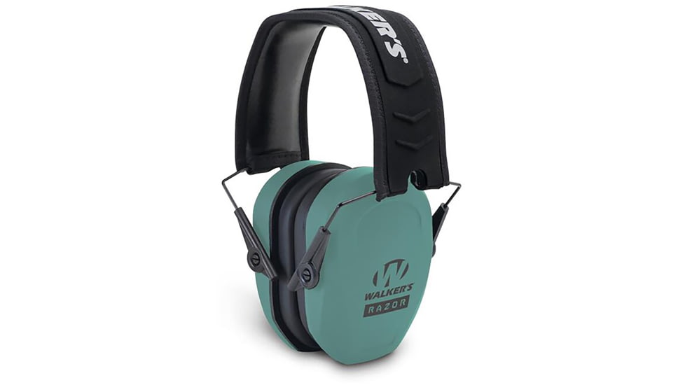 Walkers Razor Slim Passive Ear Muffs, 27 dB NRR, Teal, GWP-RSMPAS-TL