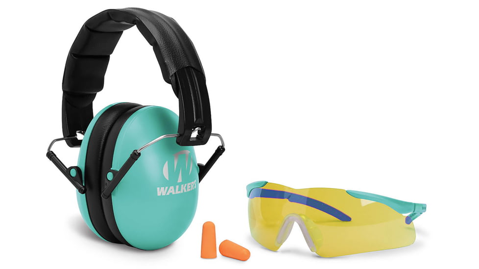 Walker's GWP-YWFM2GFP-LTL Folding Muff Combo Kit 23 DB Over The Head Polymer Tea