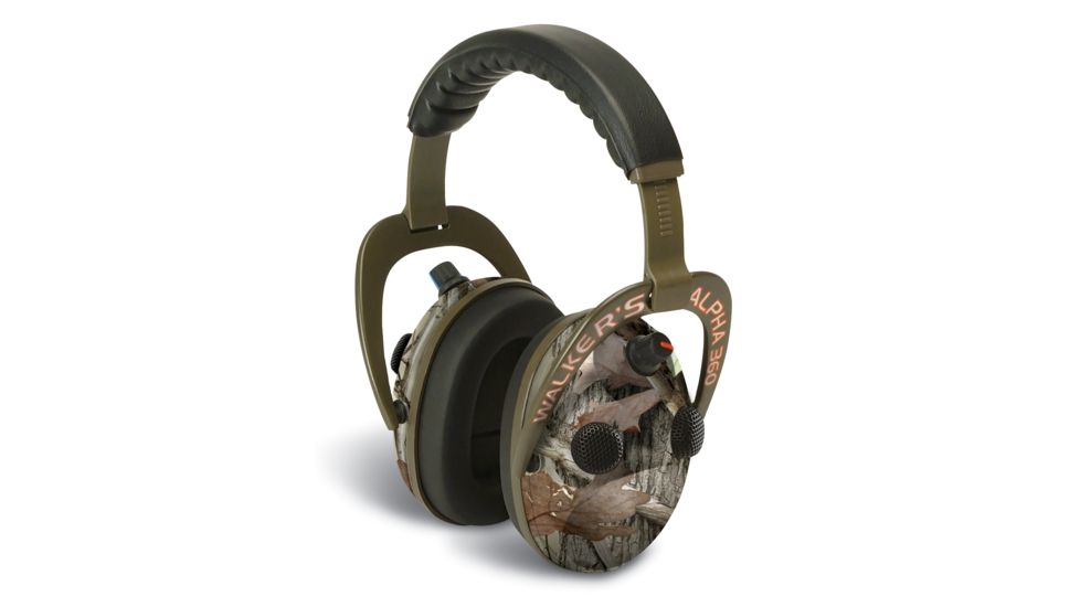 Walkers Alpha Muff 360 Electronic 9x Hearing Enhancing Earmuffs, NXT Camo GWP-AM360NXT