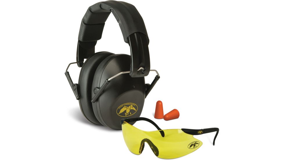 Walkers Duck Commander LP Folding Ear Muffs/Sunglasses/Ear Plug Combo GWP-FPM1GFP-DC