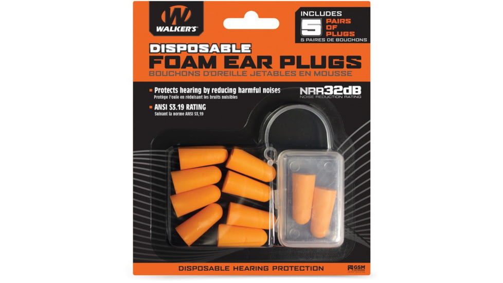 Walkers FOAM EAR PLUG 10PK BLISTER GWP-FP5PK