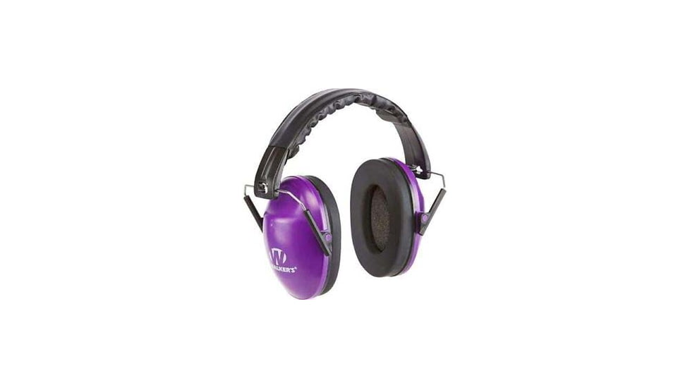 Walkers Folding College 23dB Muff, Purple/White, Purple, GWP-FCM-PUW