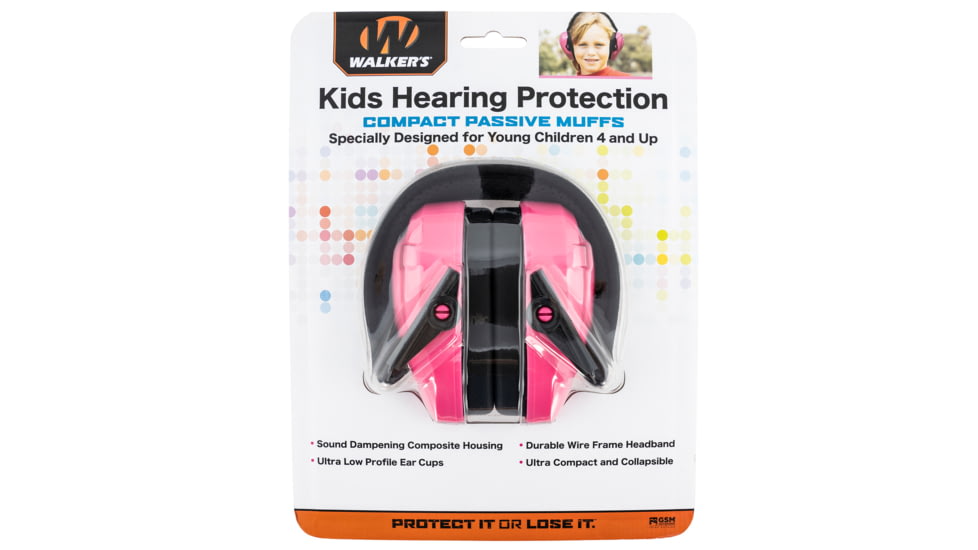 Walkers GWP-CRPAS-PK Razor Compact 24 DB Over The Head Pink Women/Youth