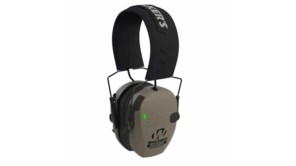 Walkers GWP-RSEMRC-FDE Razor Rechargeable Muff 21 DB Over The Head Polymer Flat