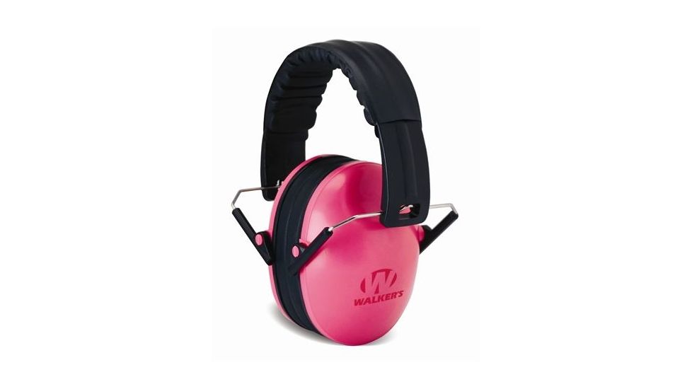 Walkers Baby &amp; Kids Passive Protection Folding Ear Muffs, 23 dB NRR, Pink, GWP-FKDM-PK