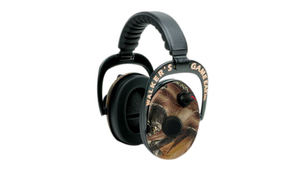 Walkers Power Muffs w/AFT Electronic Ear Muffs, Mossy Oak GWP-PMMO