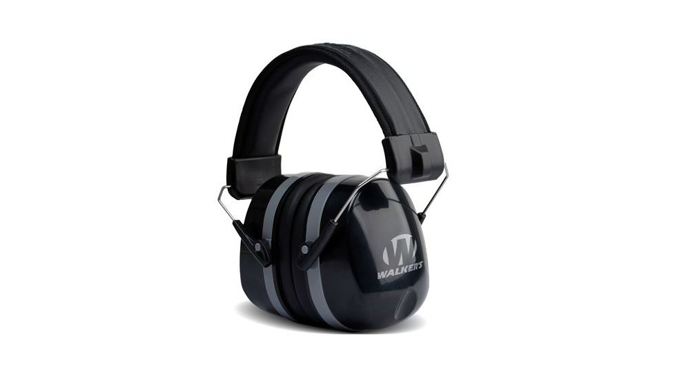 Walkers Premium Passive Folding Ear Muffs, 32 dB NRR, Black, GWP-EXFM5