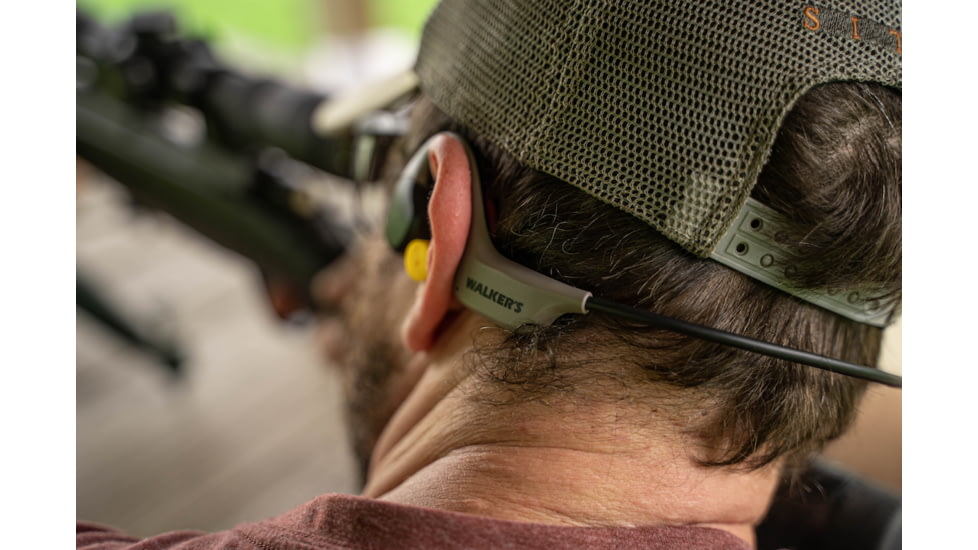 Walkers Raptor Bone Conducting Hearing Enhancers, 33 dB, Grey, GWP-BCON