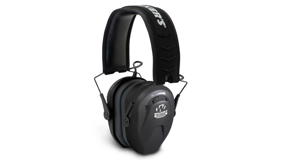 Walkers Razor Compact Electronic Youth &amp; Women Ear Muffs, 23 dB NRR, Black, GWP-CRSEM