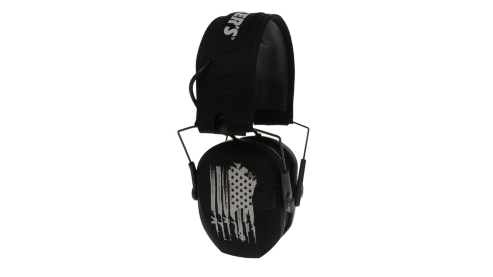 Walkers Razor Freedom Series Ear Muffs, 23 dB NRR, Black Flag, GWP-RSEMFS-FLG