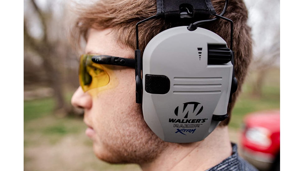 Walkers Razor X-TRM Digital Ear Muffs, 21 dB NRR, Gray, GWP-XDRSEM-GY