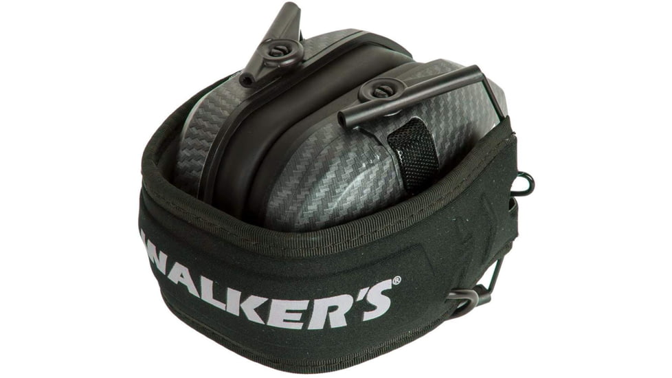 Walkers Razor Slim Shooter Folding Electronic Ear Muff, 23 dB NRR, Carbon, GWP-RSEM-CARB