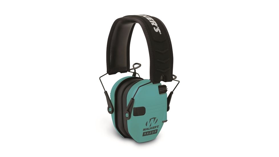 Walkers Razor Slim Shooter Folding Electronic Ear Muff, 23 dB NRR, Light Teal GWP-RSEM-LTL