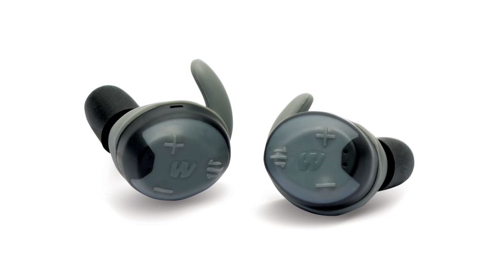 Walkers Silencer Rechargeable Electronic Earbud, Black/Grey, GWP-SLCRRC