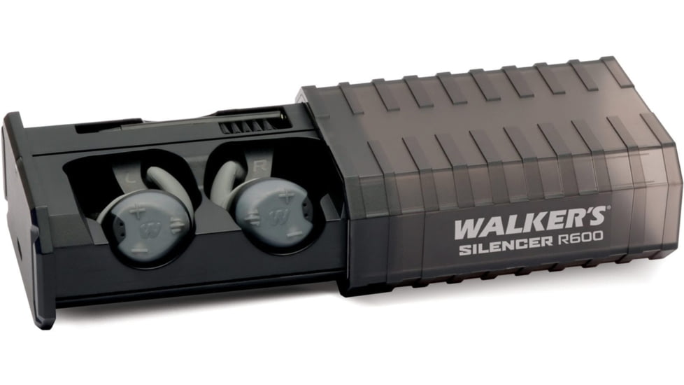 Walkers Silencer Rechargeable Electronic Earbud, Black/Grey, GWP-SLCRRC