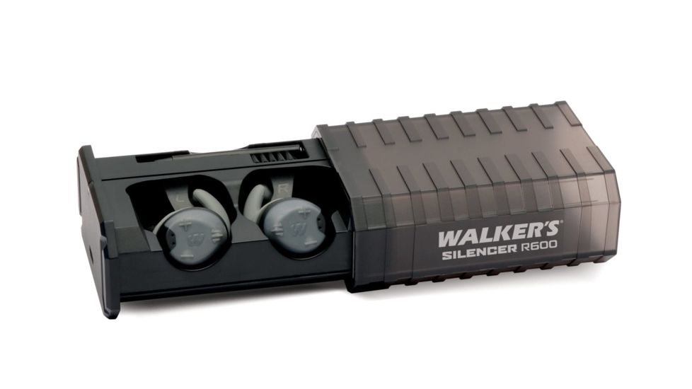 Walkers Silencer Rechargeable Electronic Earbud, Black/Grey, GWP-SLCRRC