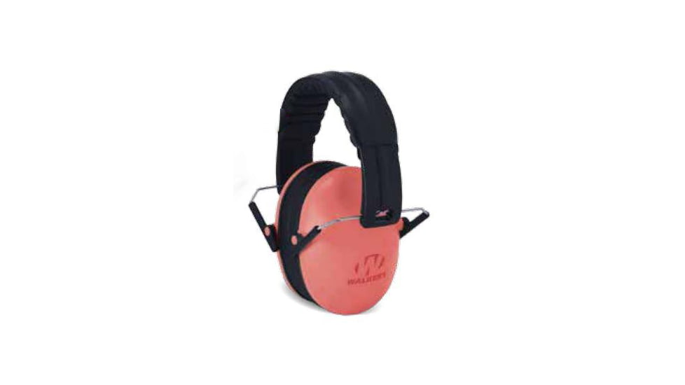 Walkers Youth &amp; Women Folding Ear Muffs, 23 dB NRR, Coral, GWP-YWFM2-COR