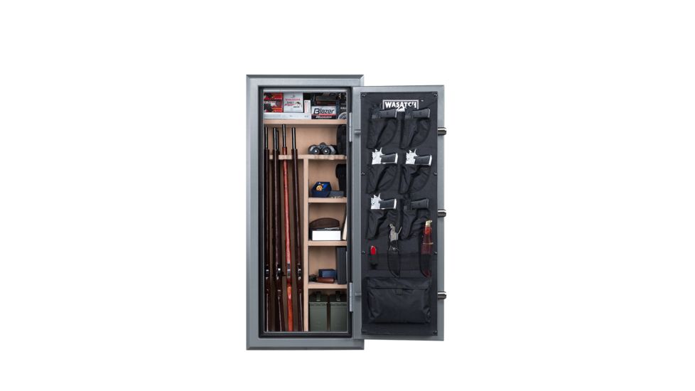 Wasatch 24 Gun Fire and Water Safe with E-Lock, Grey, Oversized, 24EGW