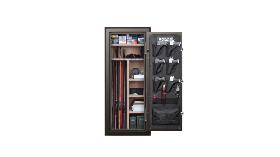 Wasatch 24 Gun Fire and Waterproof Gun Safe with E-Lock, Dark Bronze Santex, Oversized, 24EDBW
