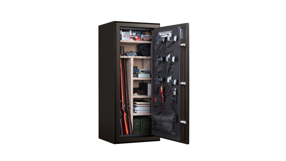Wasatch 24 Gun Fire and Waterproof Gun Safe with E-Lock, Dark Bronze Santex, Oversized, 24EDBW