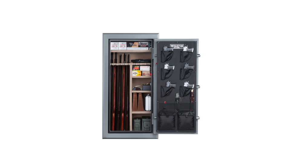 Wasatch 40 Gun Fire and Waterproof Gun Safe with E-Lock, Pebble Gray, Oversized, 40EGW