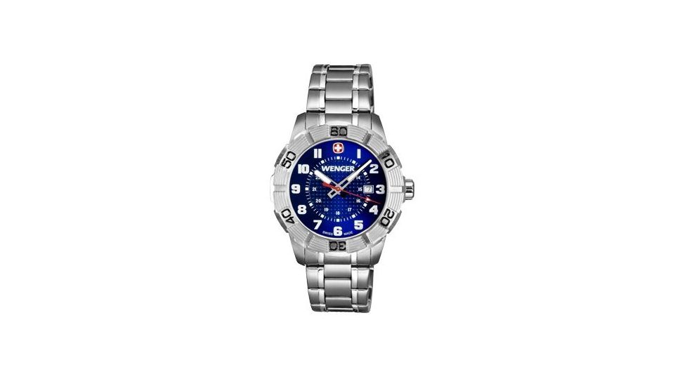 Wenger Mens Roadster Sport Watch w/ Blue Sunray Dial, Bracelet 851.103