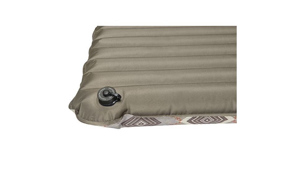 Wenzel 4in Single Neverflat Fabric Air Pad, Brown Geo, 74.5 in x 55 in x 4 in 8301518