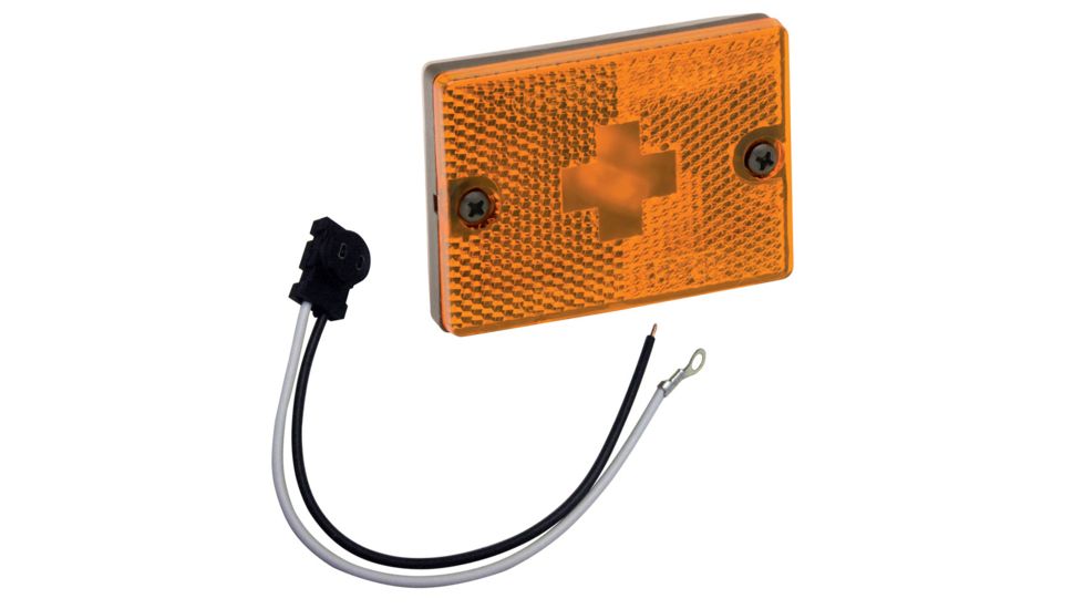 Wesbar Sidemarker Clearance Light w/18" Pigtail - Amber 37036