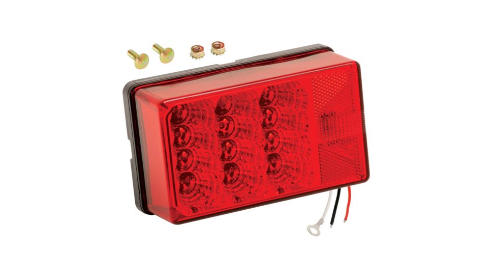 Wesbar x 6" Waterproof LED 7-Function, Right/Curbside w/3 Wire 90 deg Pigtail Trailer Light 4" 34982